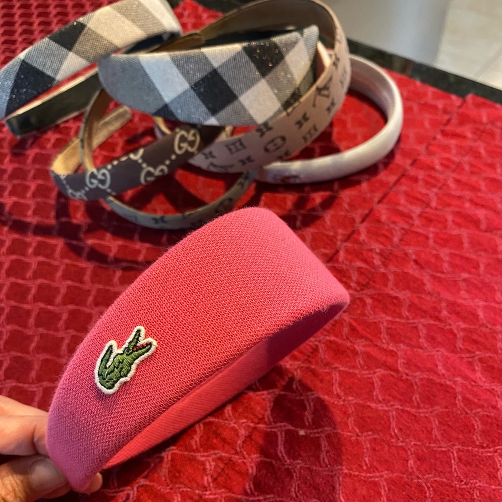 Lacoste Pink pique headband